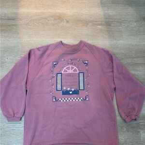 VTG 90s Sweater - God Closes a Door Opens a Window Christian Pink Jerzees L